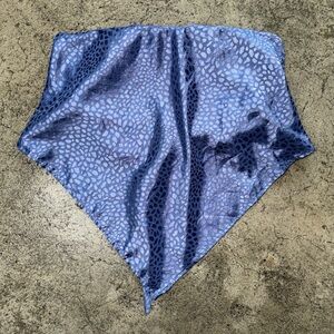 Sweet generis bandana tube top tie back poly satin size M blue